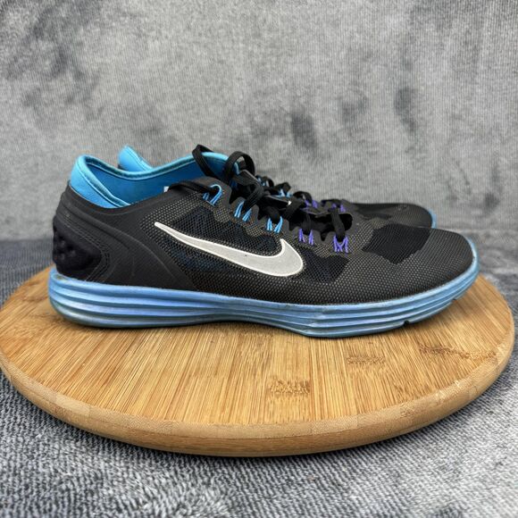 Nike Shoes Womens Size 9 Black Blue Low Top Training Running Sneakers 532224-002 - Picture 1 of 9